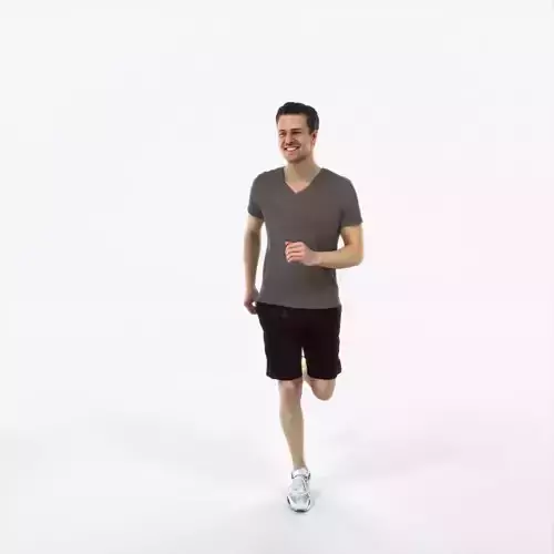 Virtue 02H Running Jogging Football Sports Man Low-poly 3D model