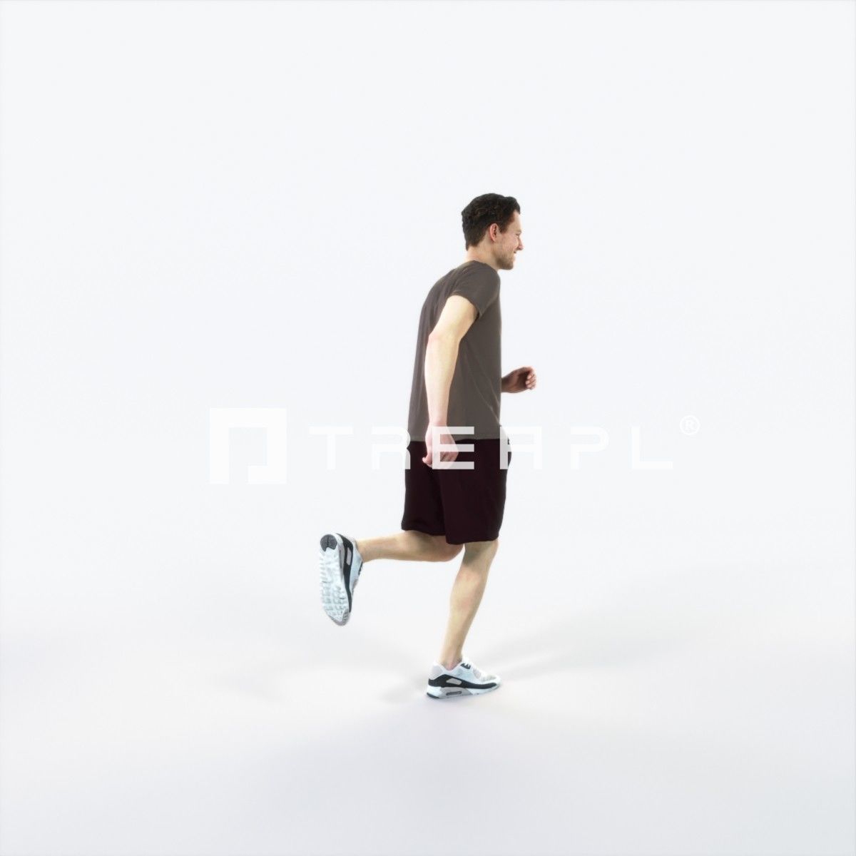 Virtue 02H Running Jogging Football Sports Man Low-poly 3D model_3