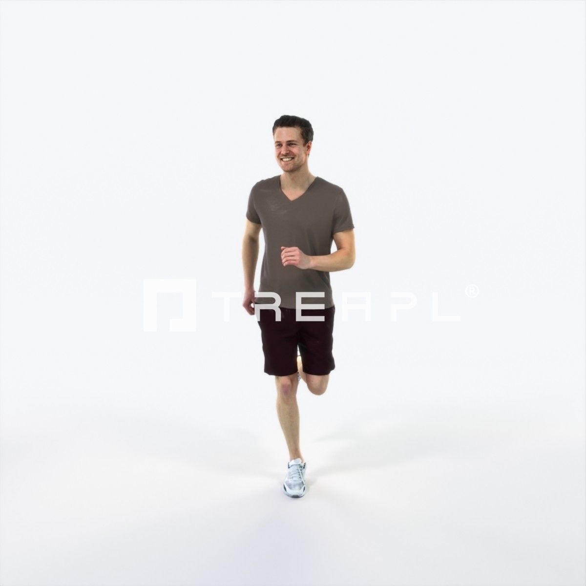 Virtue 02H Running Jogging Football Sports Man Low-poly 3D model_1