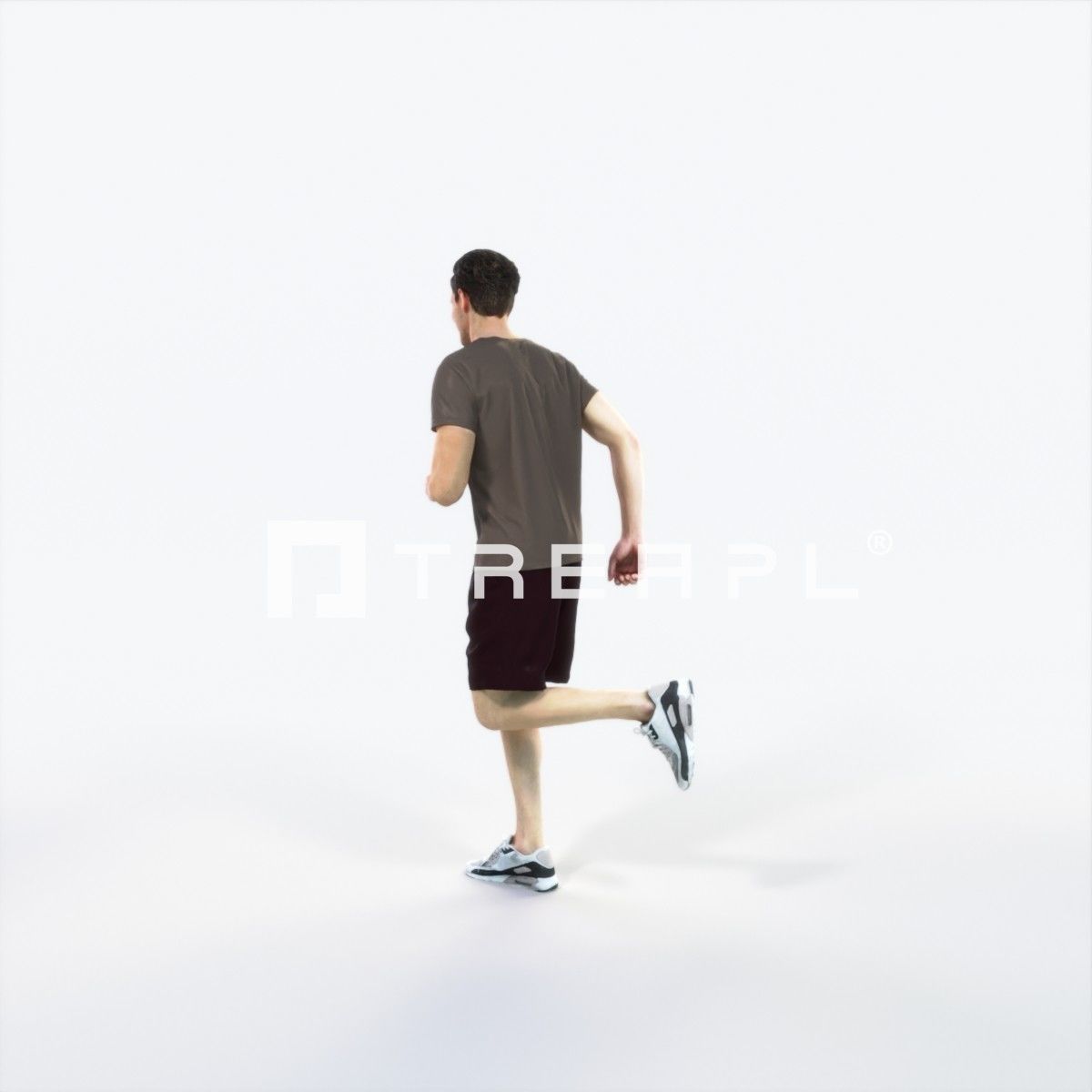 Virtue 02H Running Jogging Football Sports Man Low-poly 3D model_5