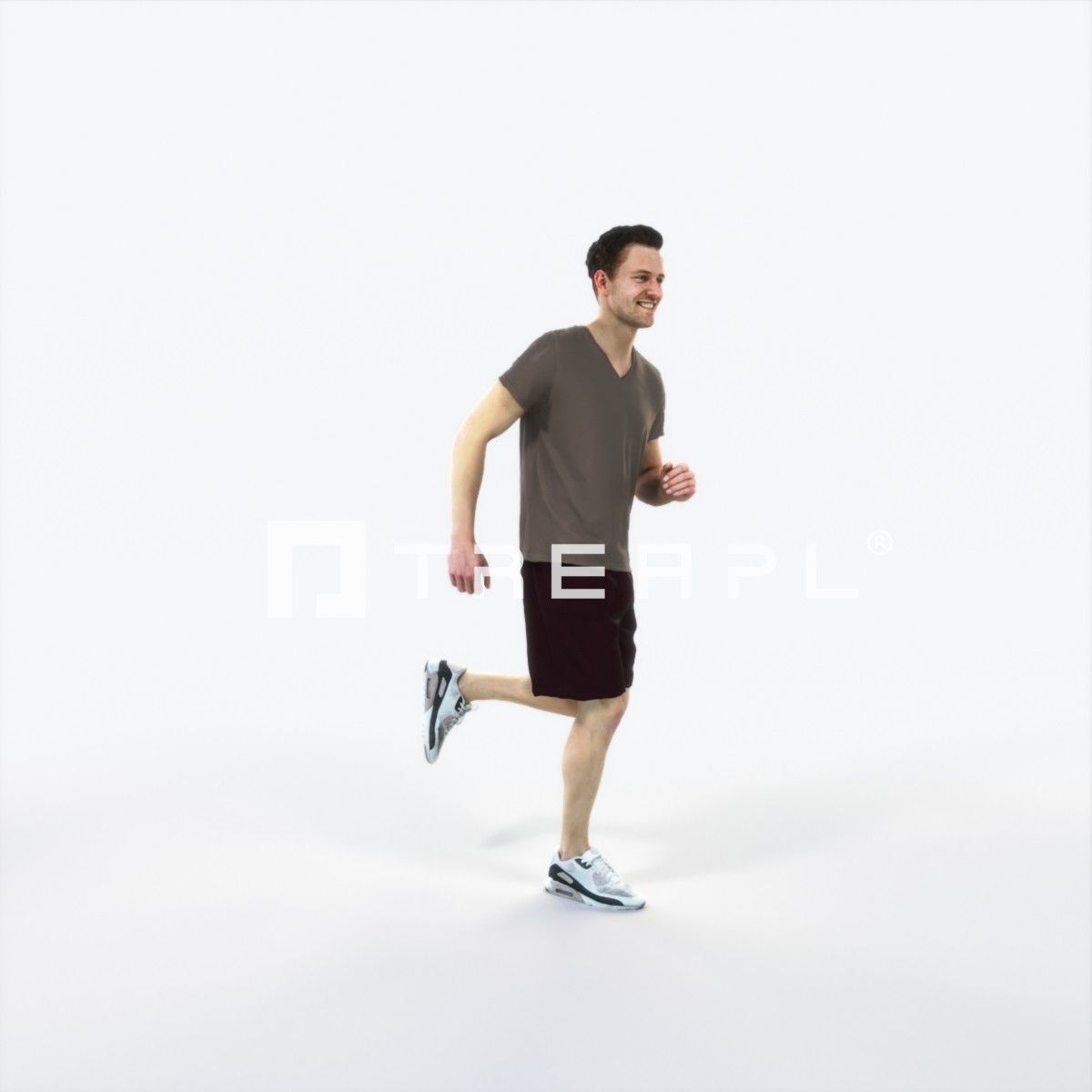 Virtue 02H Running Jogging Football Sports Man Low-poly 3D model_2