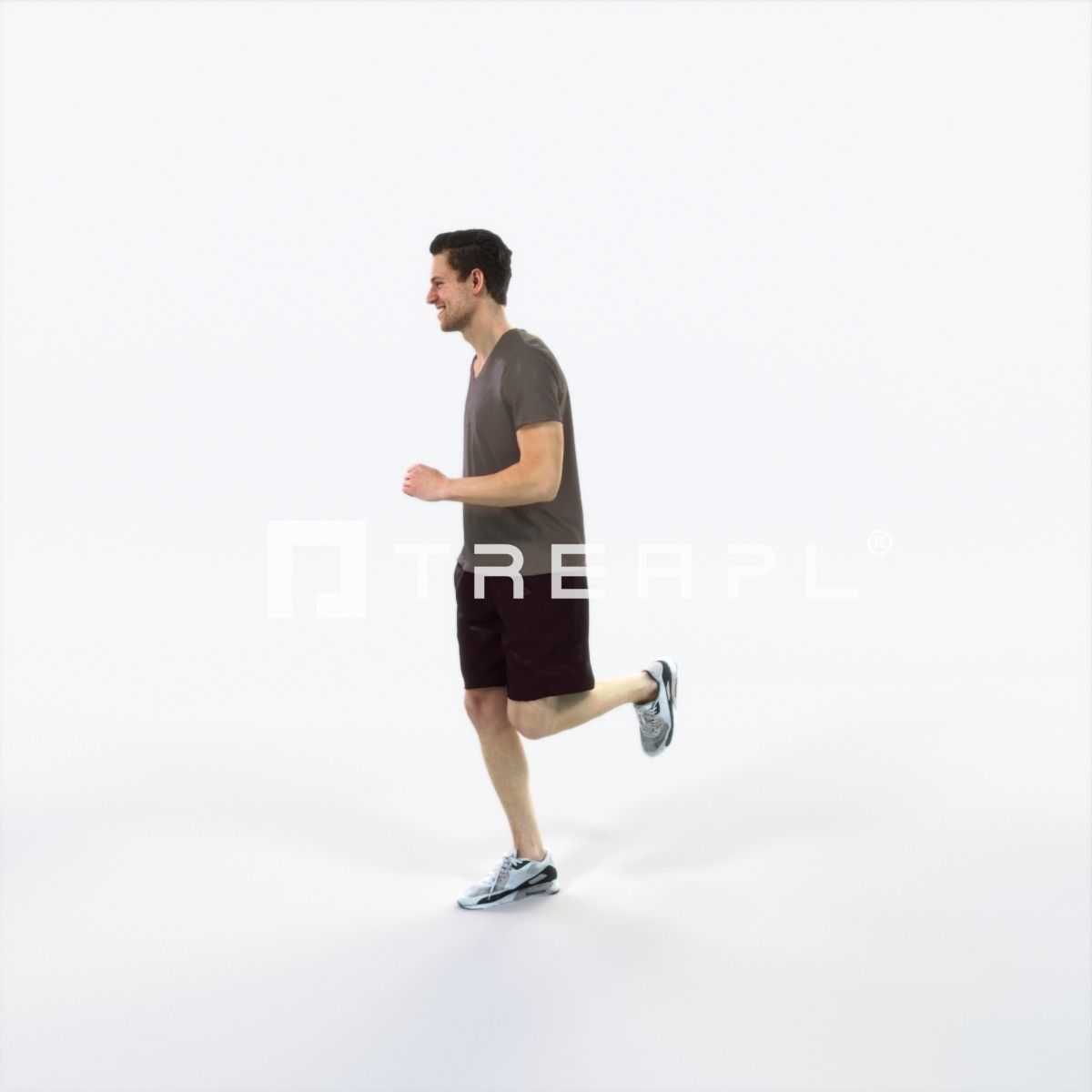 Virtue 02H Running Jogging Football Sports Man Low-poly 3D model_6