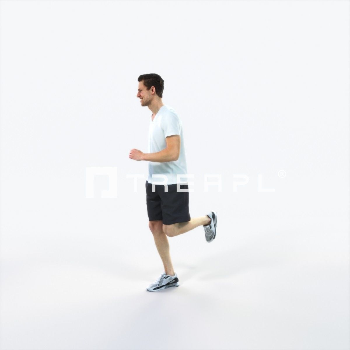 Virtue 02D Running Jogging Football Sports Man Low-poly 3D model_6