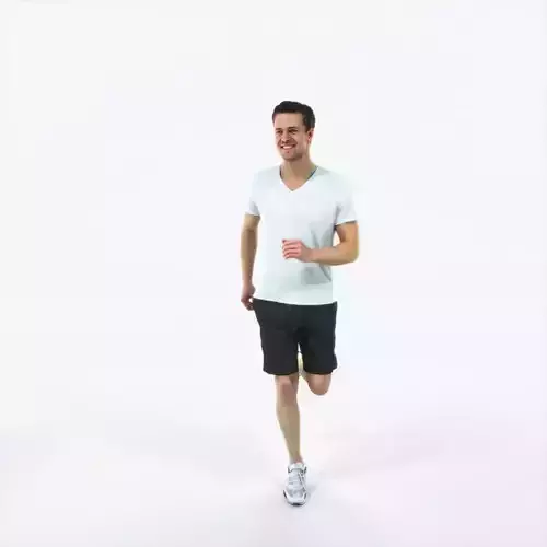 Virtue 02D Running Jogging Football Sports Man Low-poly 3D model