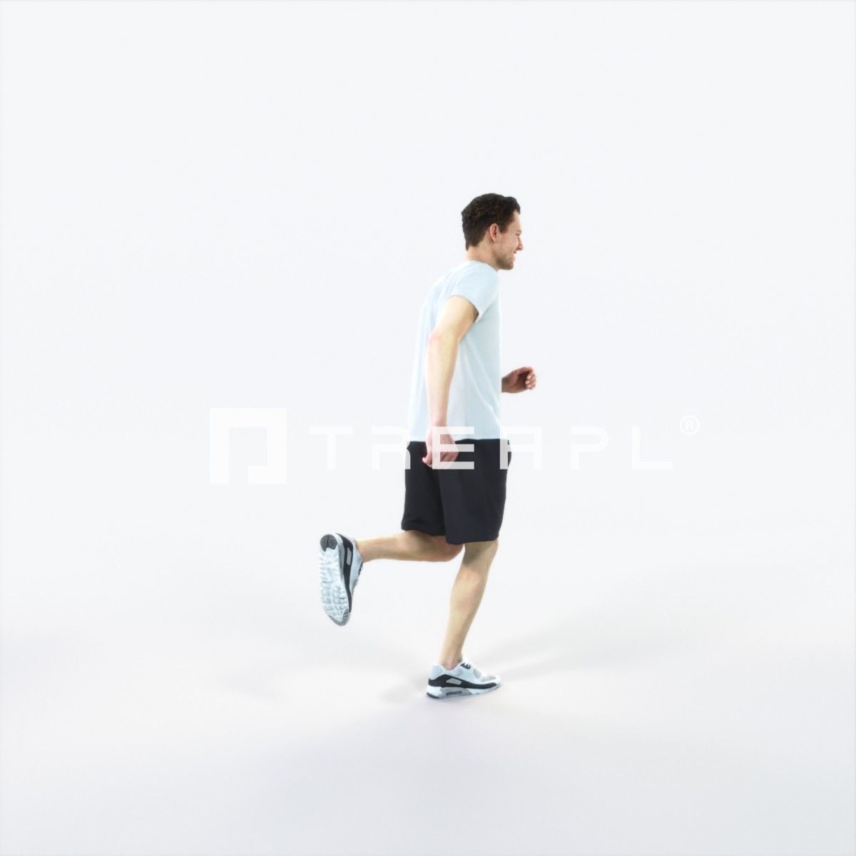 Virtue 02D Running Jogging Football Sports Man Low-poly 3D model_3