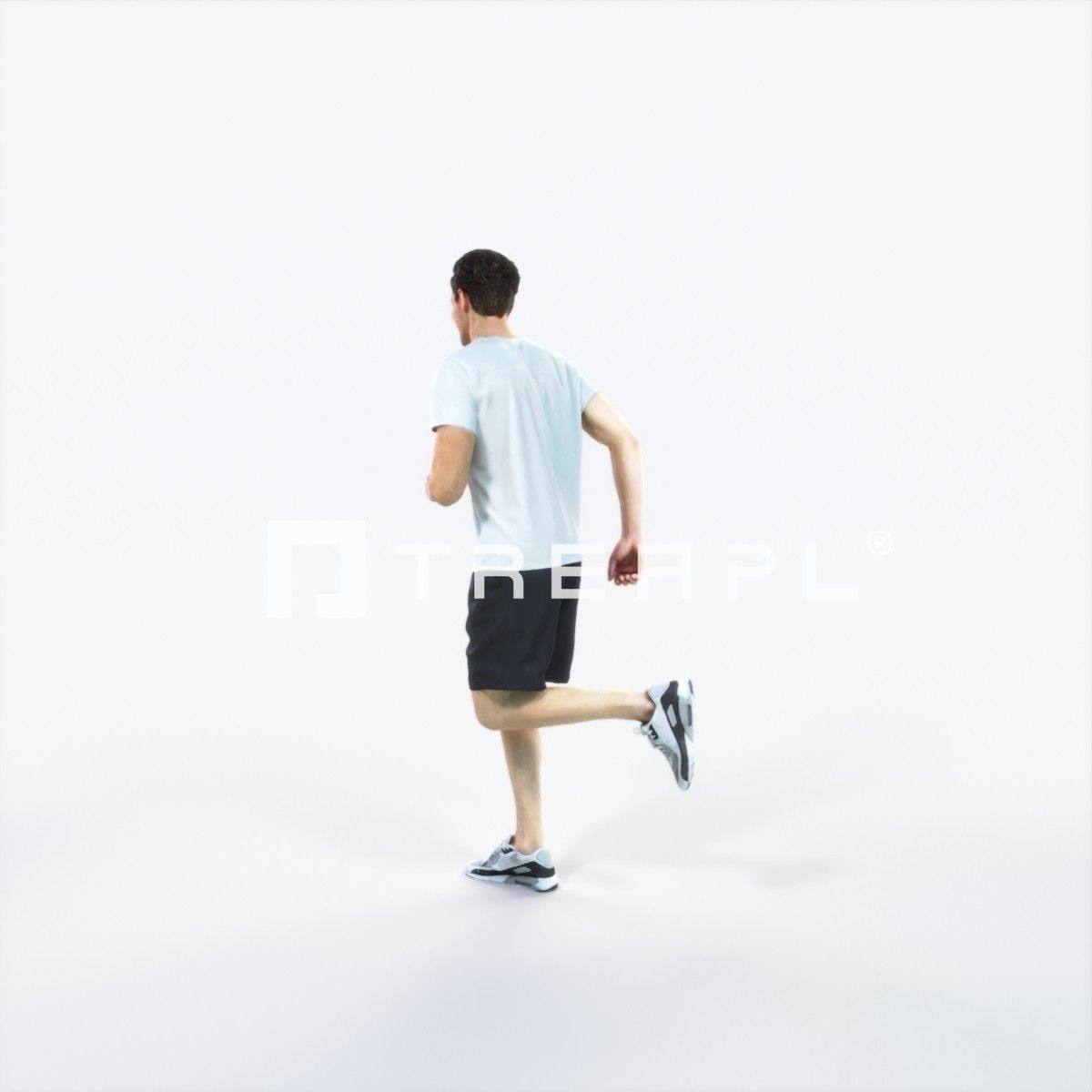 Virtue 02D Running Jogging Football Sports Man Low-poly 3D model_5
