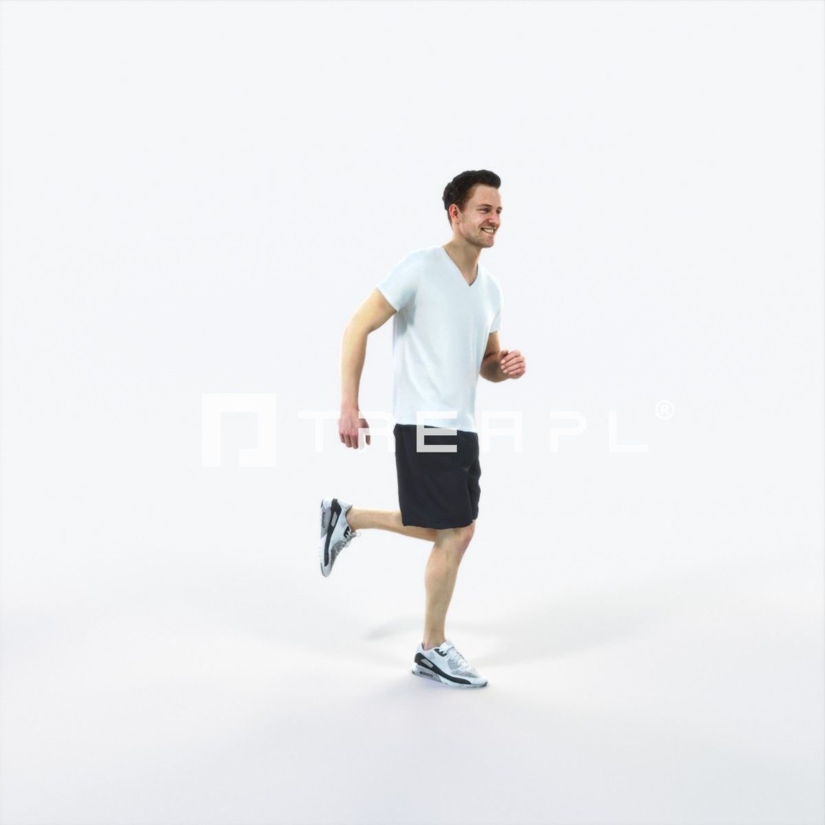 Virtue 02D Running Jogging Football Sports Man Low-poly 3D model_2
