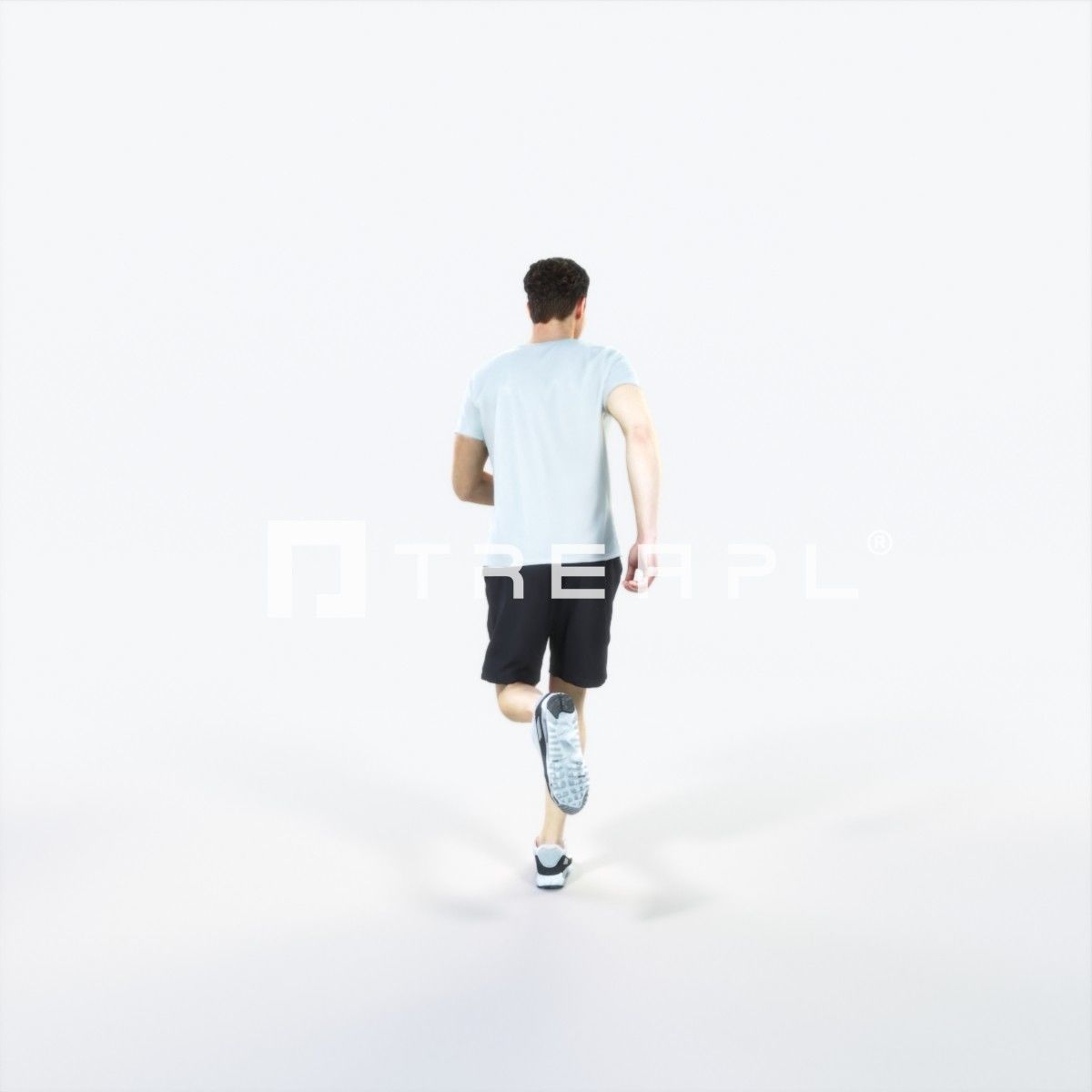 Virtue 02D Running Jogging Football Sports Man Low-poly 3D model_4
