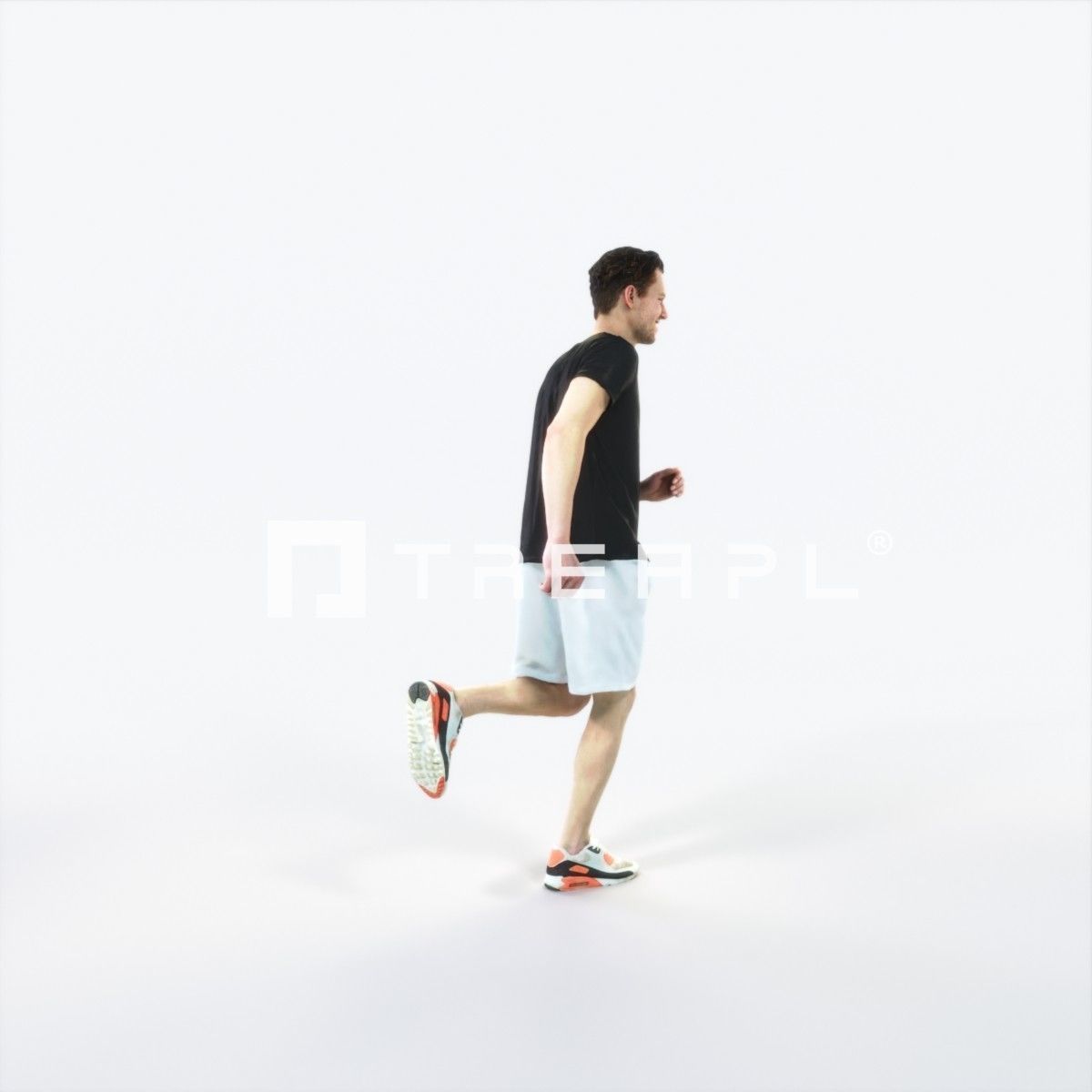 Virtue 02C Running Jogging Football Sports Man Low-poly 3D model_3