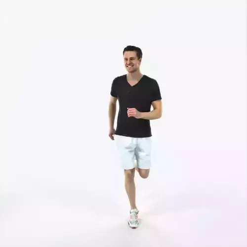 Virtue 02C Running Jogging Football Sports Man Low-poly 3D model