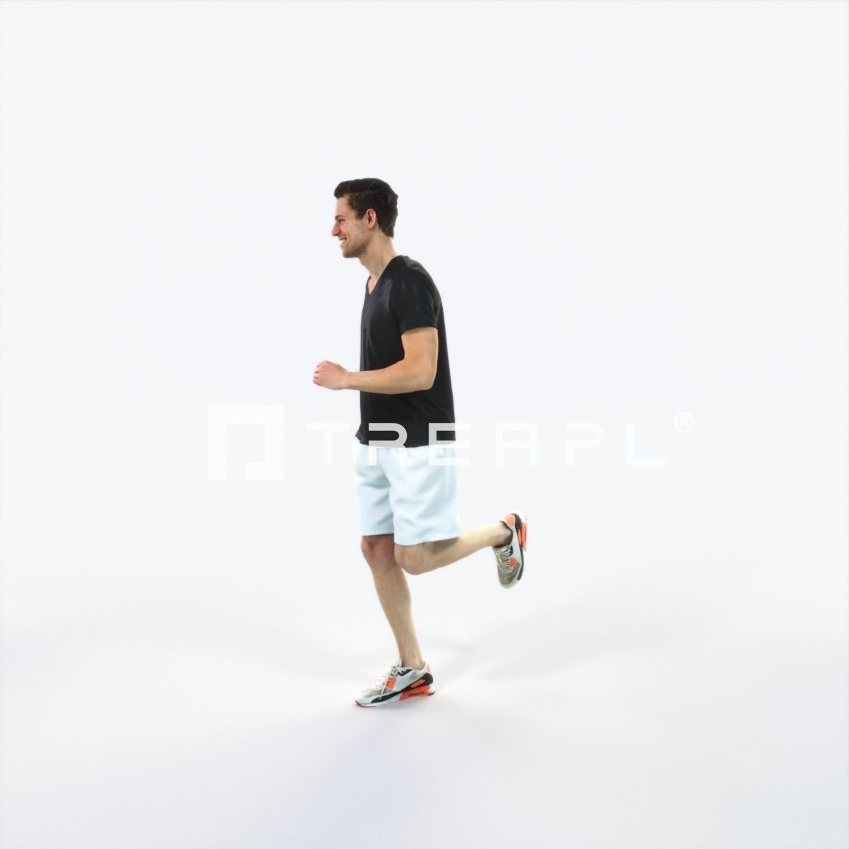 Virtue 02C Running Jogging Football Sports Man Low-poly 3D model_6