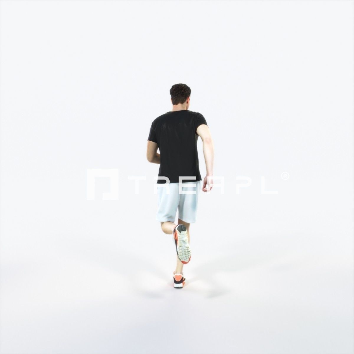 Virtue 02C Running Jogging Football Sports Man Low-poly 3D model_4