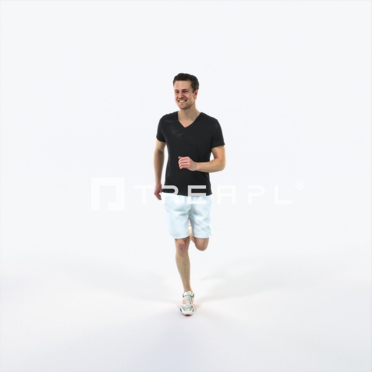 Virtue 02C Running Jogging Football Sports Man Low-poly 3D model_1