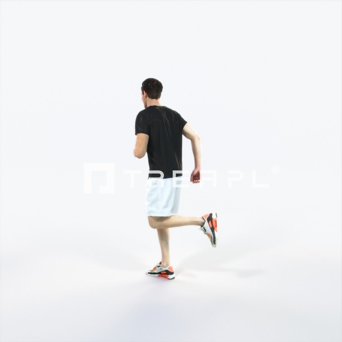Virtue 02C Running Jogging Football Sports Man Low-poly 3D model_5