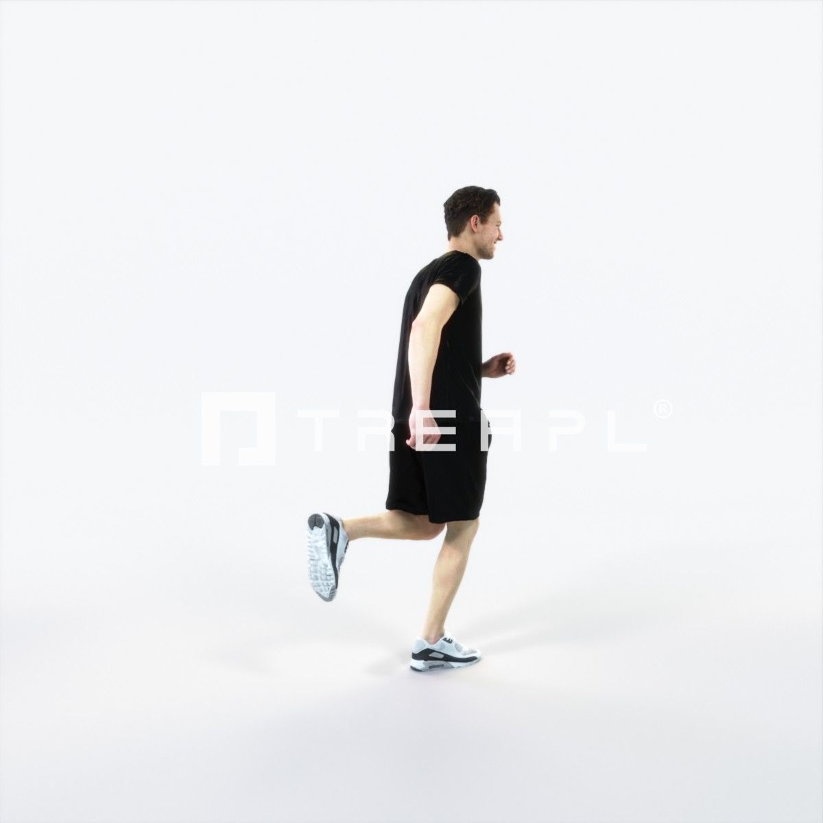 Virtue 02B Running Jogging Football Sports Man Low-poly 3D model_3