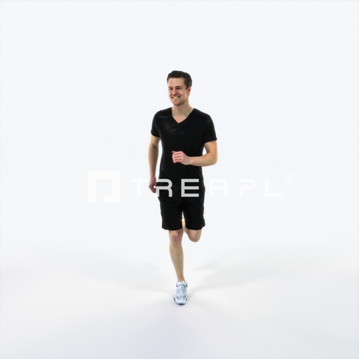 Virtue 02B Running Jogging Football Sports Man Low-poly 3D model_1