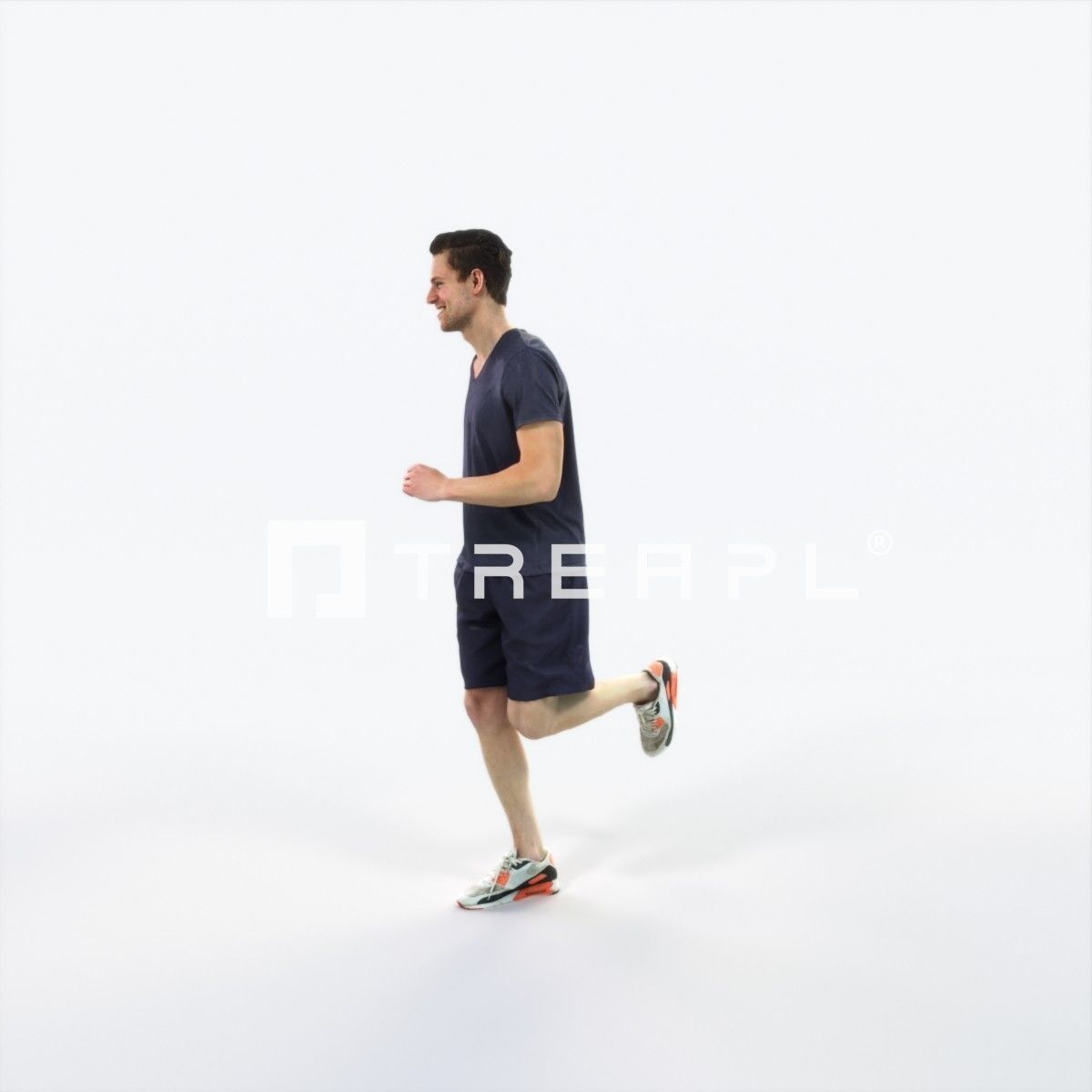 Virtue 02A Running Jogging Football Sports Man Low-poly 3D model_6