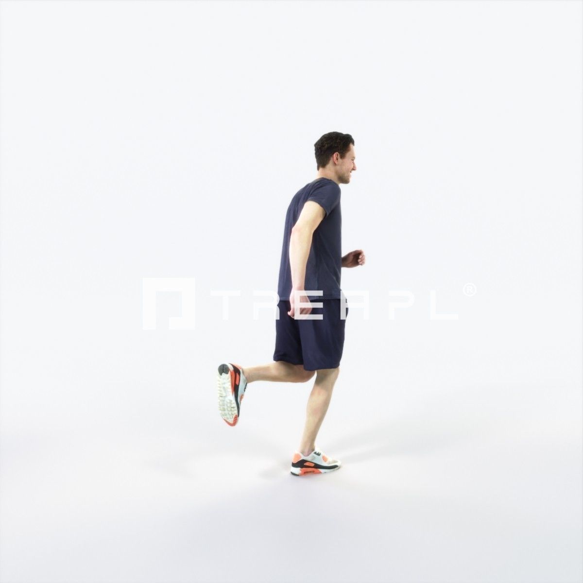 Virtue 02A Running Jogging Football Sports Man Low-poly 3D model_3