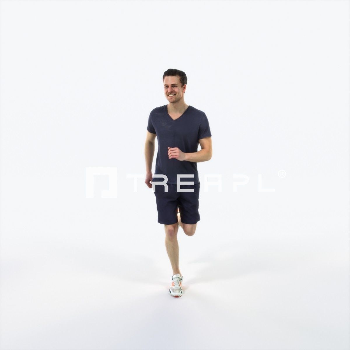 Virtue 02A Running Jogging Football Sports Man Low-poly 3D model_1