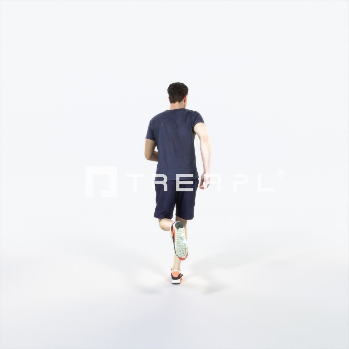 Virtue 02A Running Jogging Football Sports Man Low-poly 3D model_4