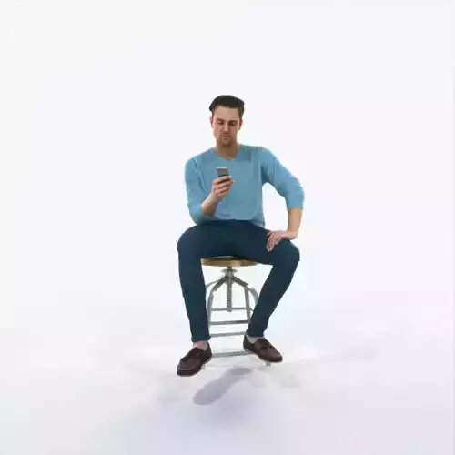 Virtue 03K Cell Phone Sitting Casual Man