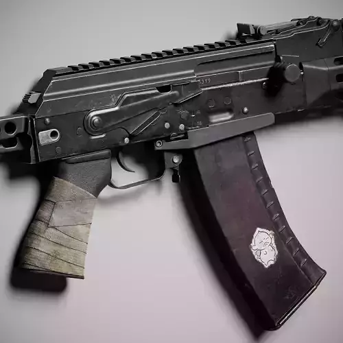 Custom AK-105 rifle Low-poly 3D model