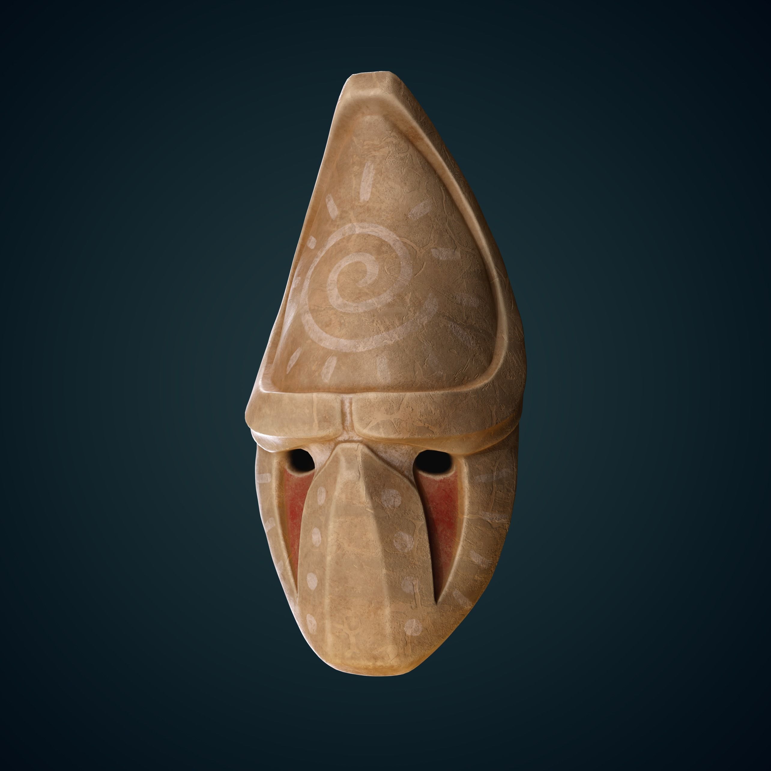 The Nomad Mask Low-poly 3D model_1