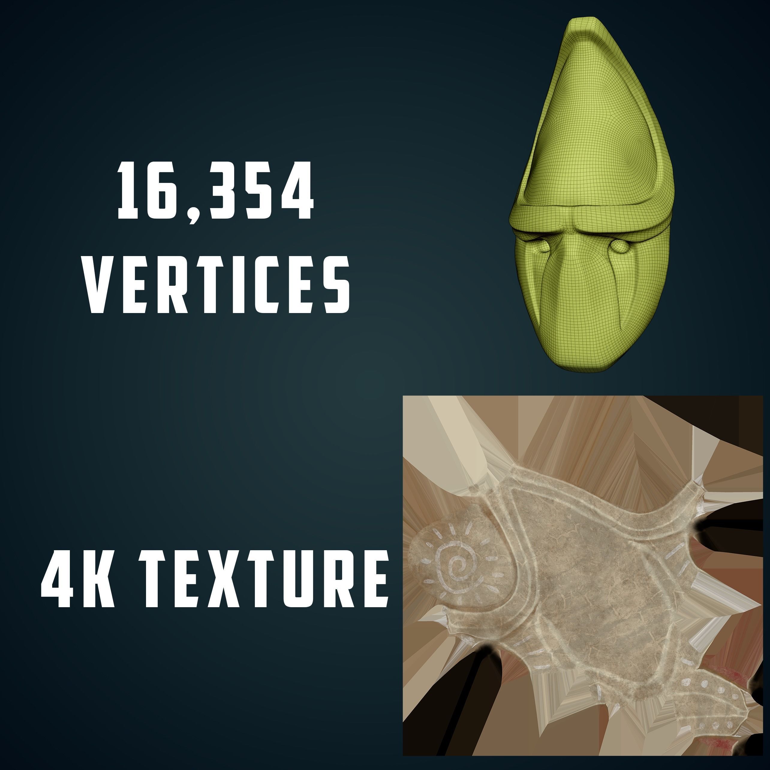 The Nomad Mask Low-poly 3D model_3