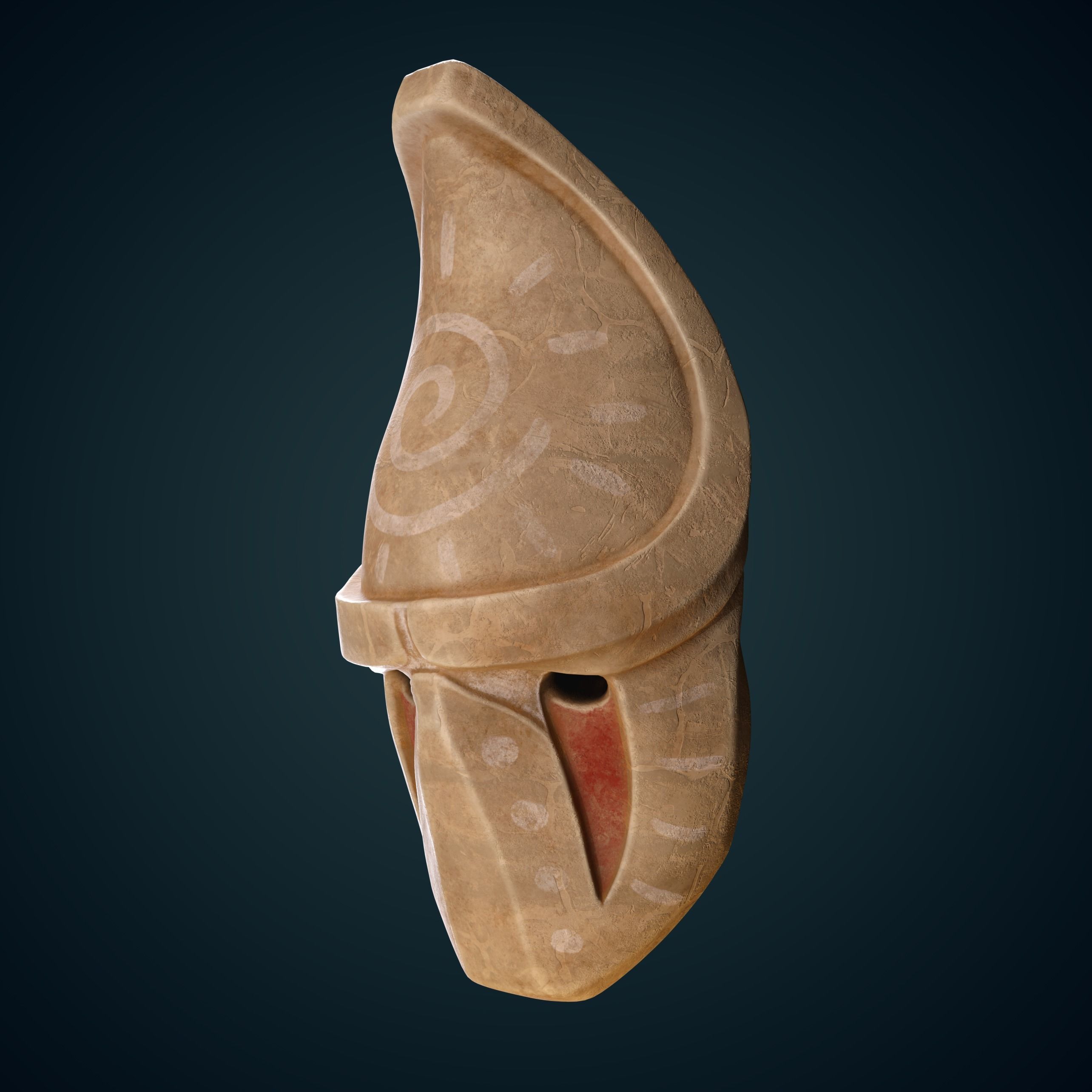 The Nomad Mask Low-poly 3D model_2