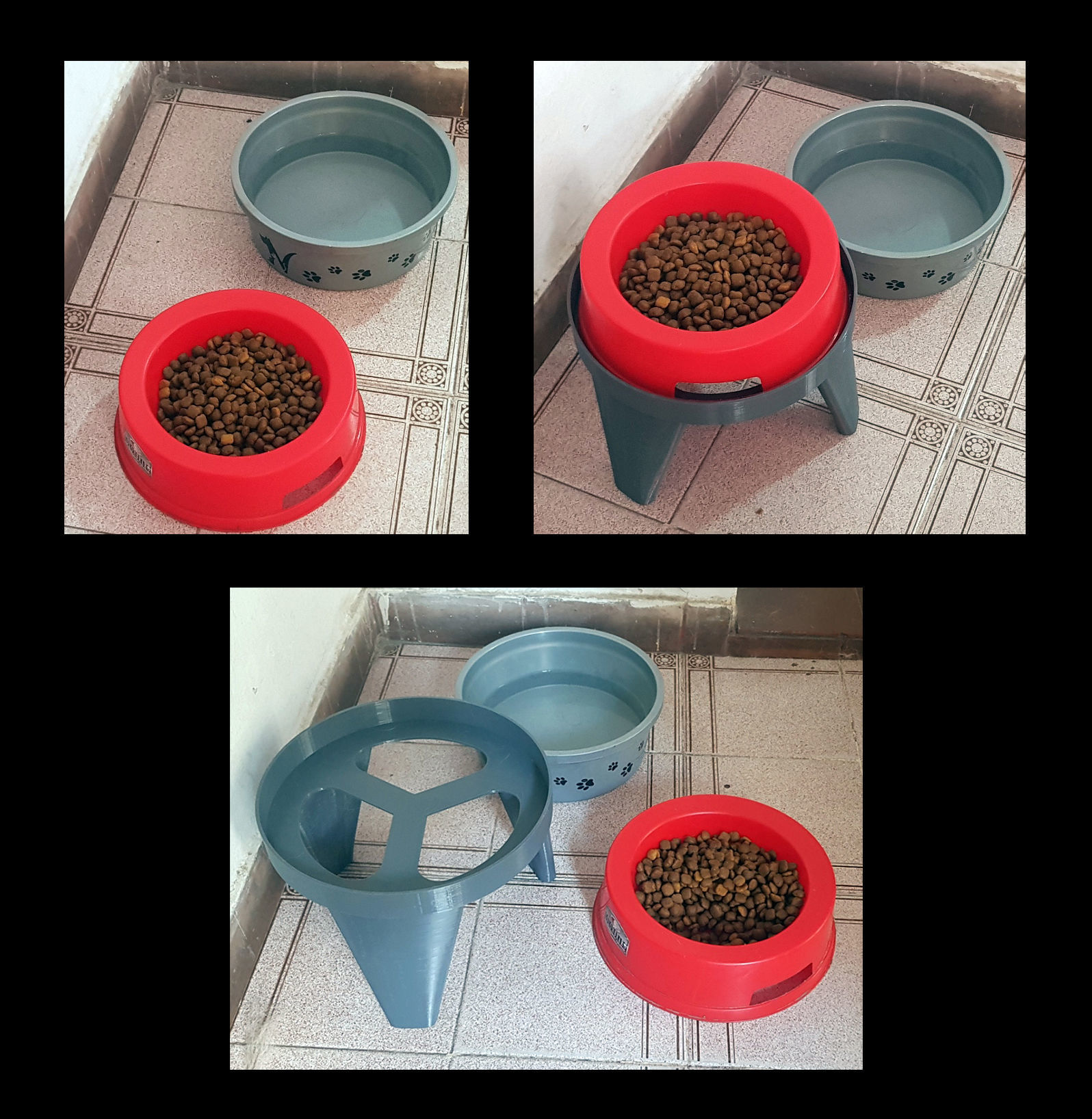 Soporte para comedero de perros y gatos 3D print model_1