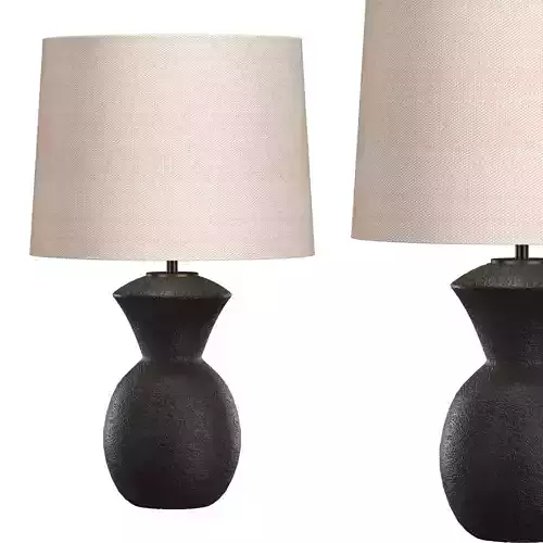 Black geometric lamp