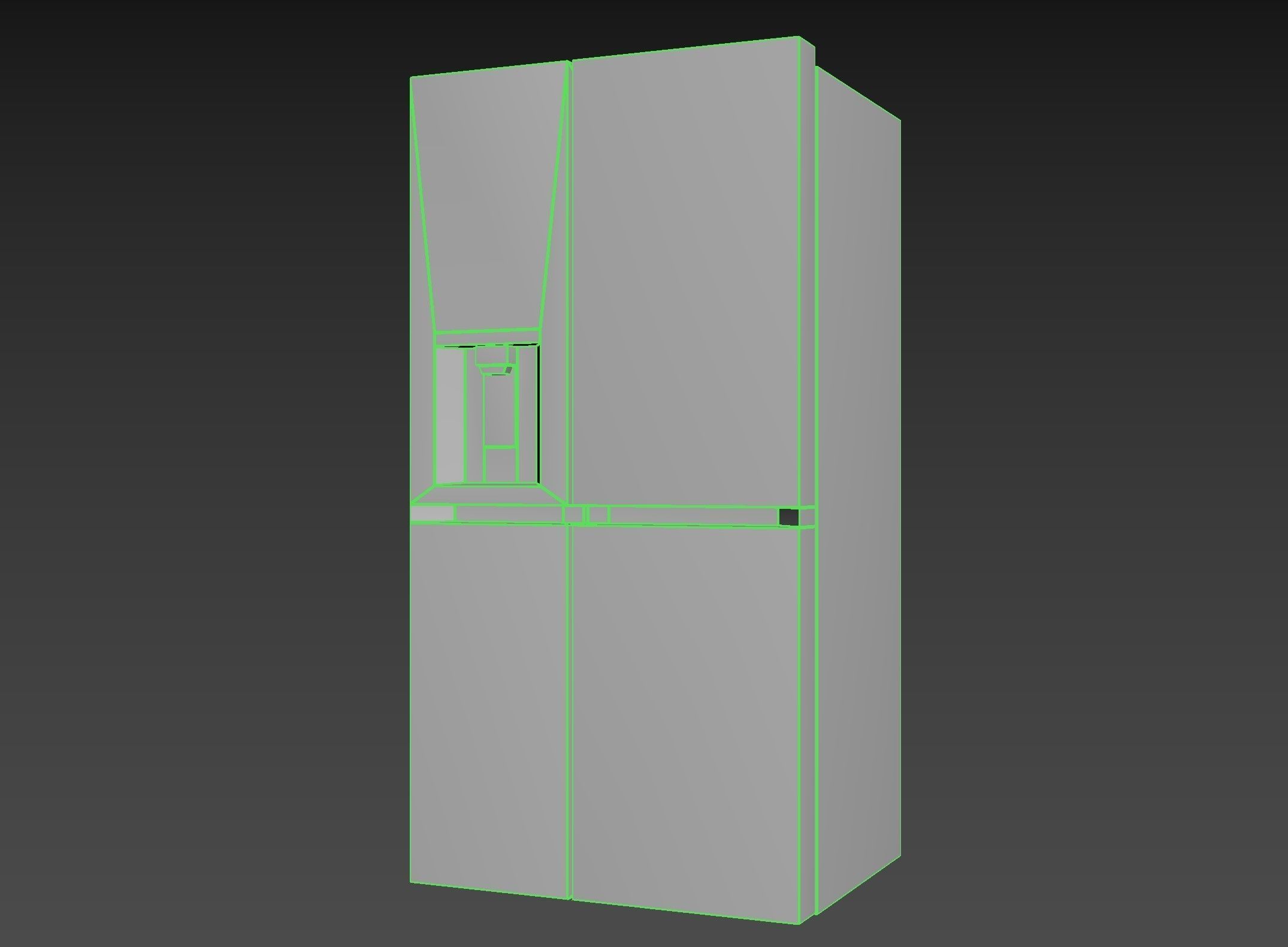 LG Side-by-Side Fridge Low-poly 3D model_4