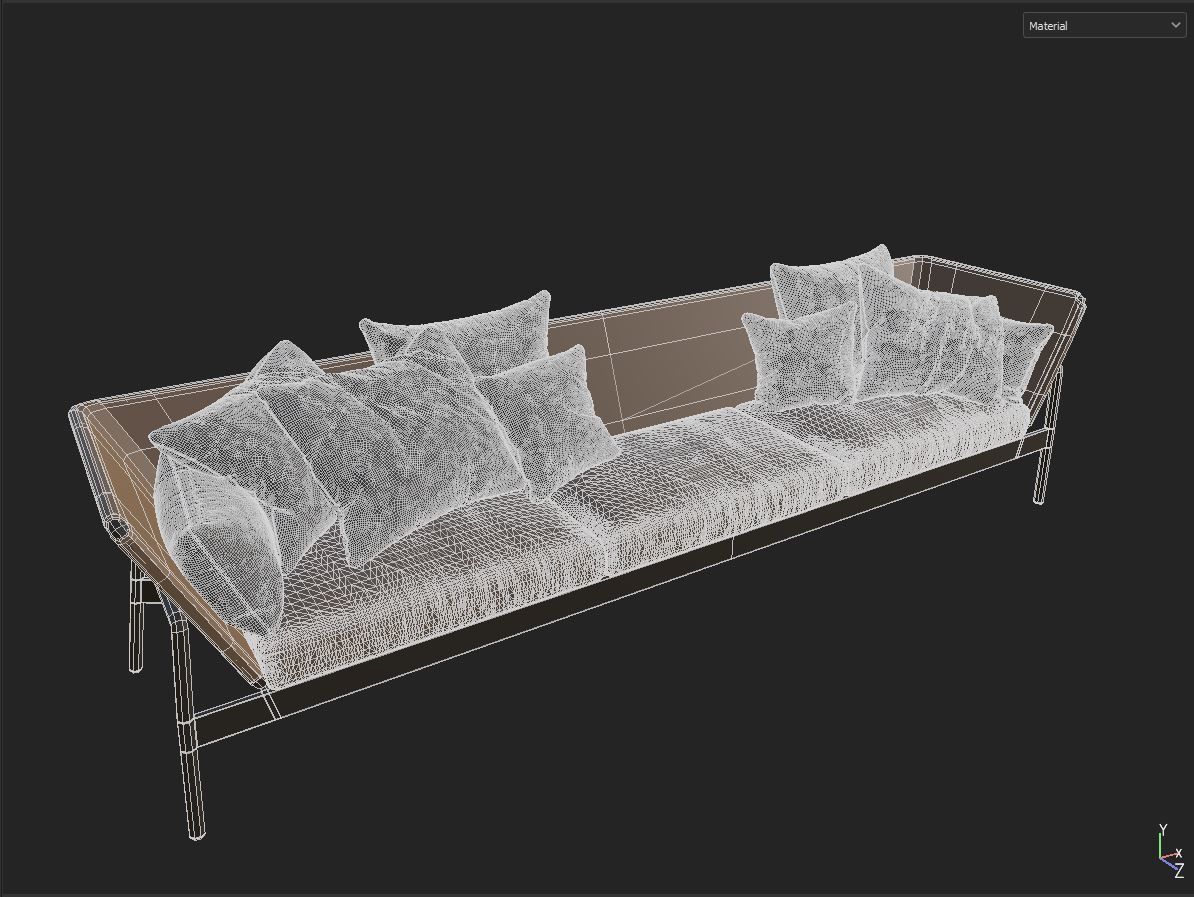 Armchair 3D model_6