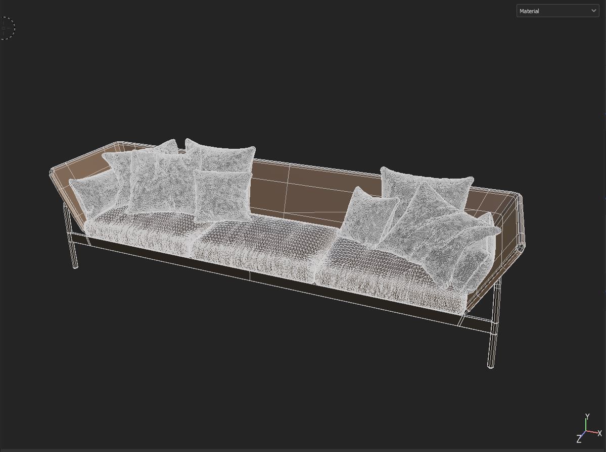 Armchair 3D model_5