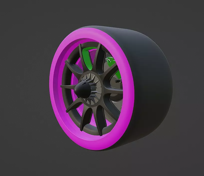 Racecar wheels Free 3D model_0