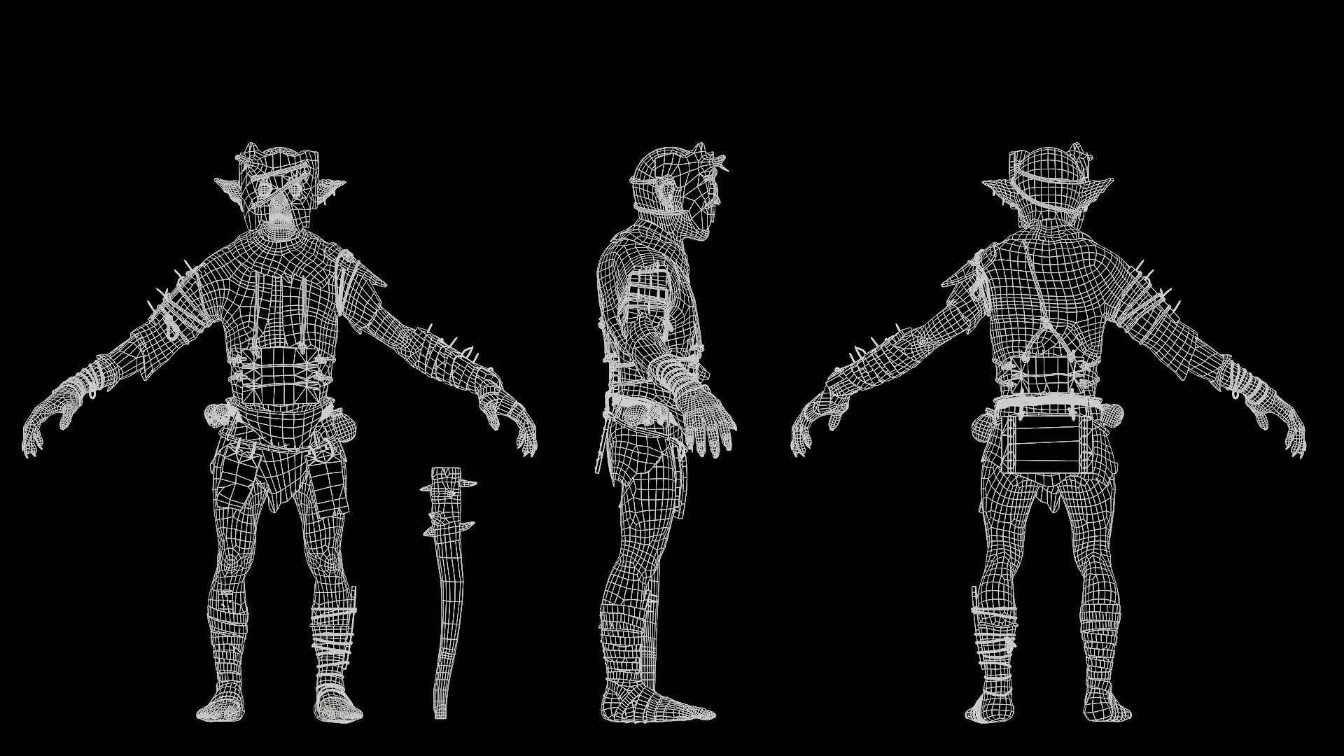 Forest Goblin Low-poly 3D model_7