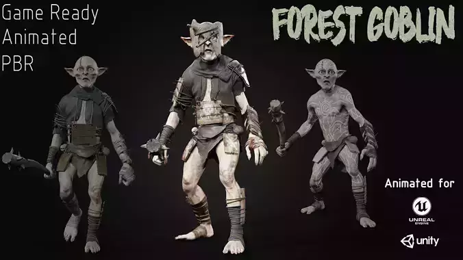 Forest Goblin Low-poly 3D model