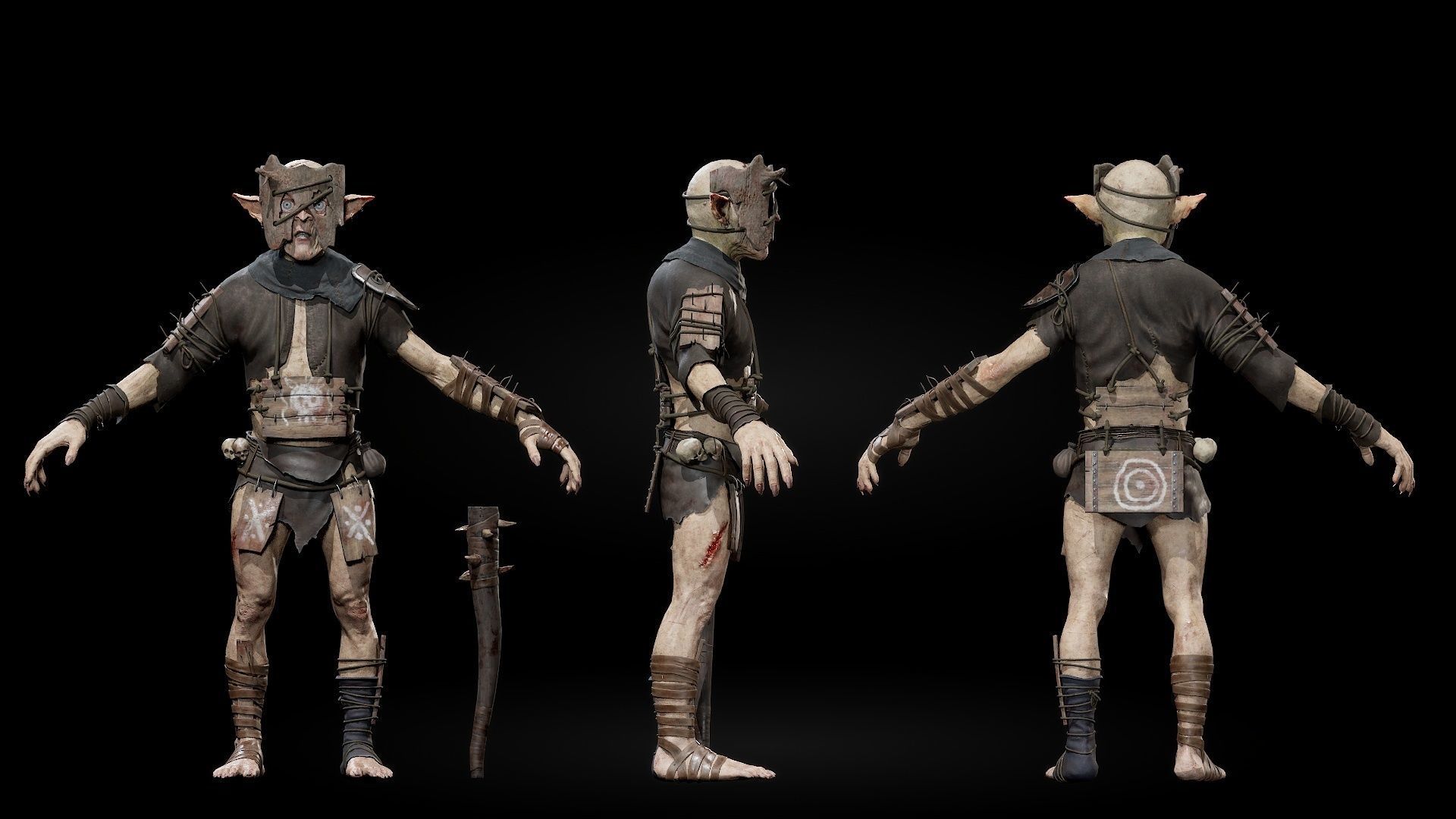 Forest Goblin Low-poly 3D model_4