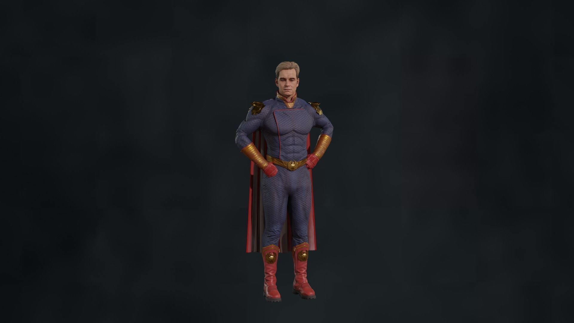 Homelander The Boys 2023 3D model Low-poly 3D model Low-poly 3D model_1