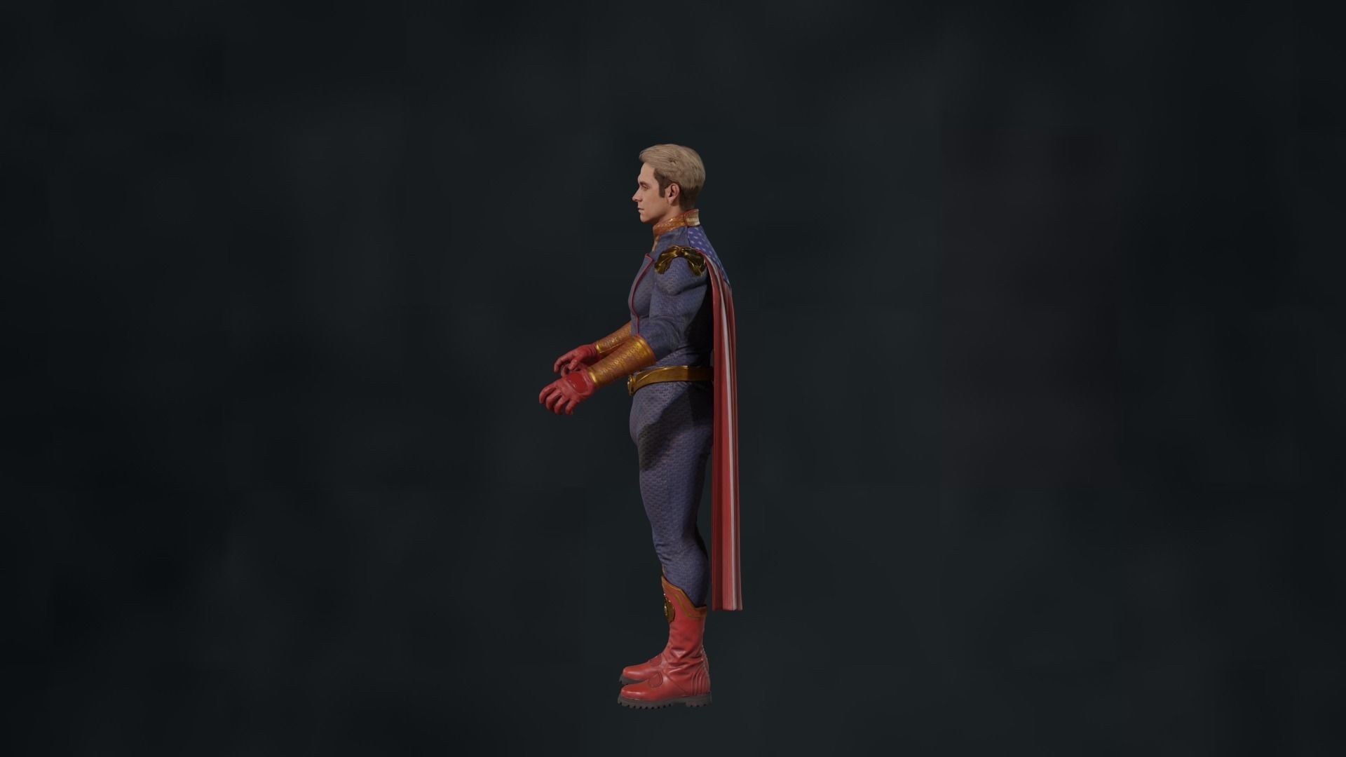 Homelander The Boys 2023 3D model Low-poly 3D model Low-poly 3D model_7
