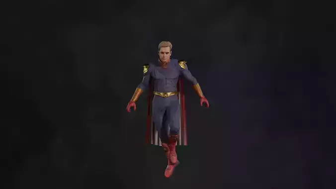 Homelander The Boys 2023 3D model Low-poly 3D model Low-poly 3D model