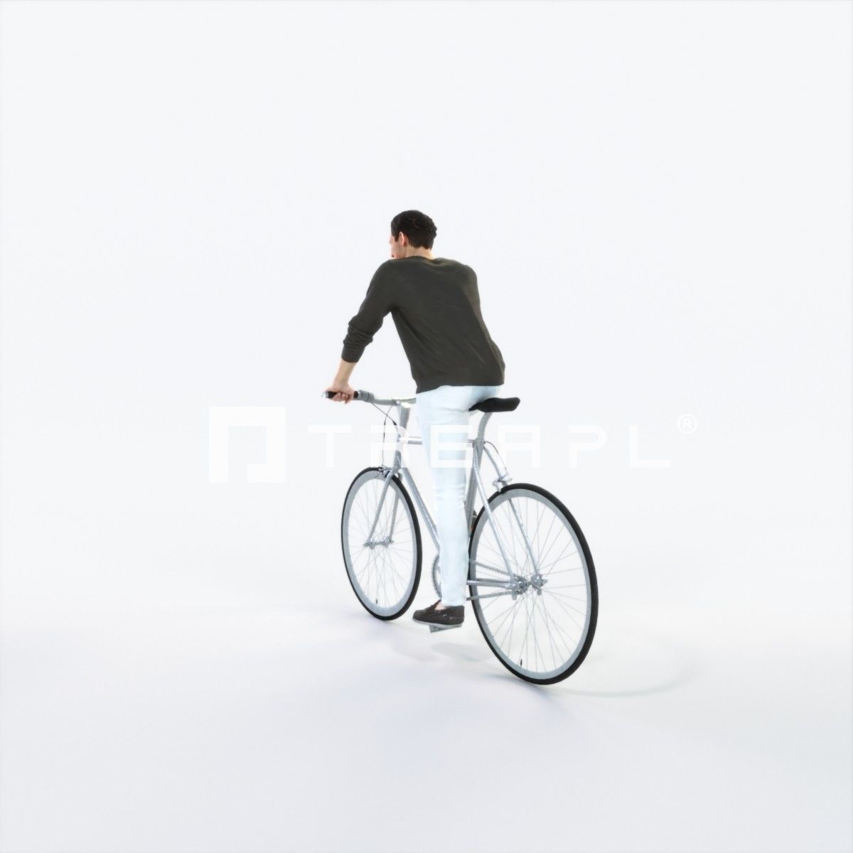 Virtue 07D bicycle bike Casual Man Low-poly 3D model_5