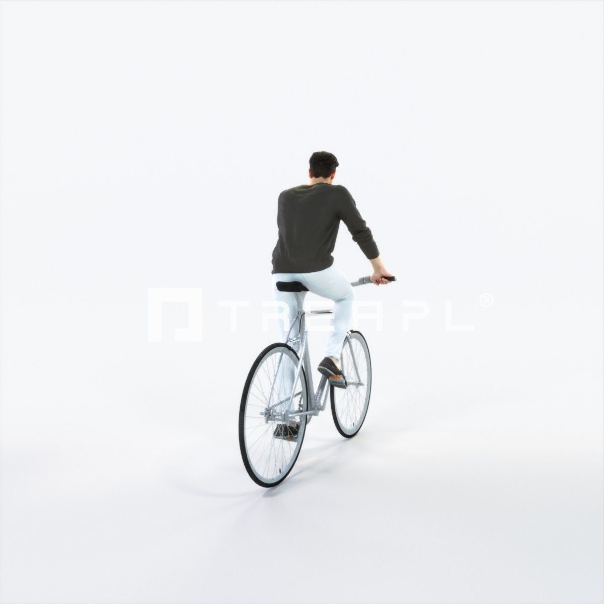 Virtue 07D bicycle bike Casual Man Low-poly 3D model_4