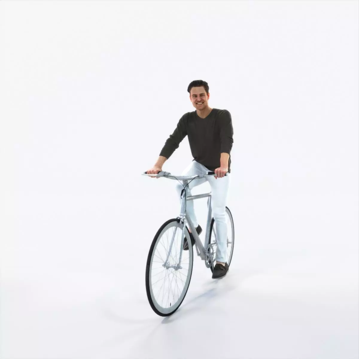 Virtue 07D bicycle bike Casual Man Low-poly 3D model_0