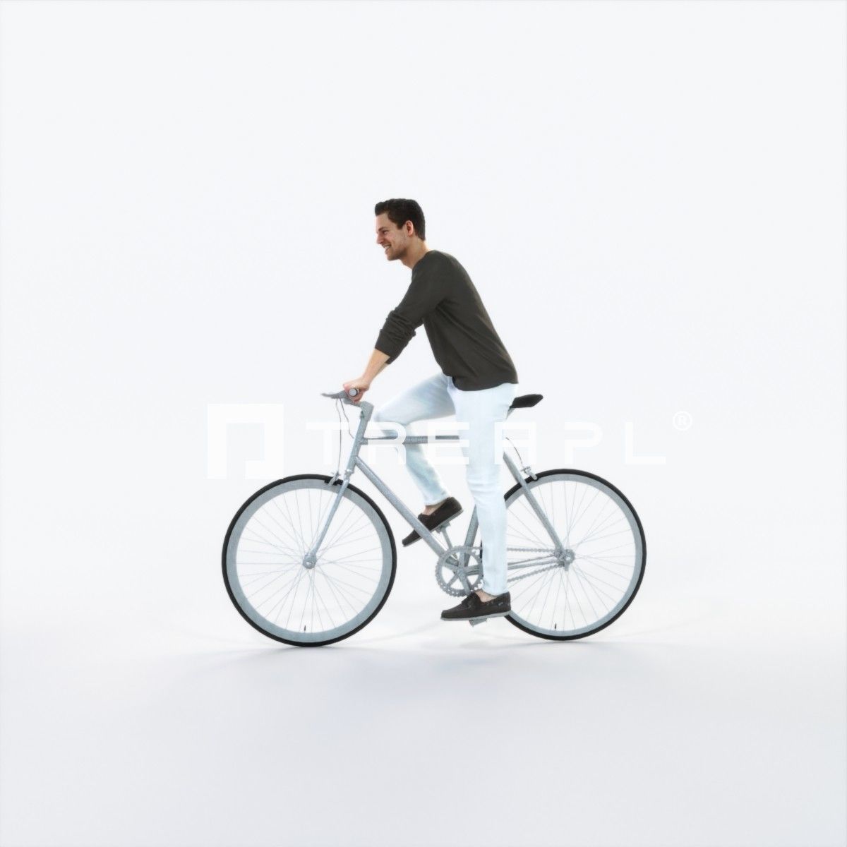 Virtue 07D bicycle bike Casual Man Low-poly 3D model_6