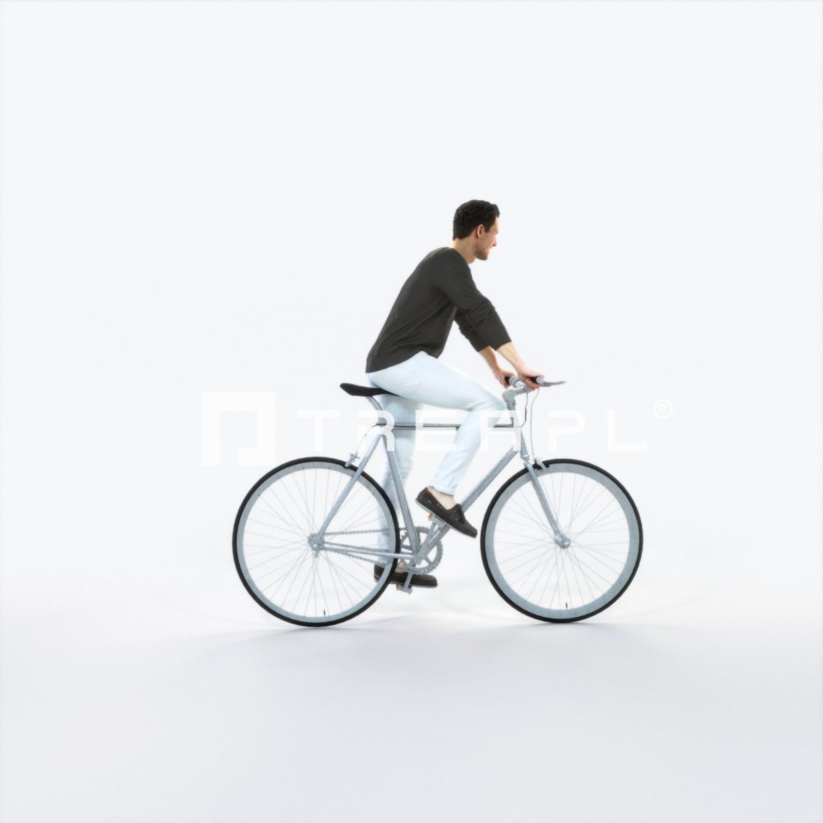 Virtue 07D bicycle bike Casual Man Low-poly 3D model_3