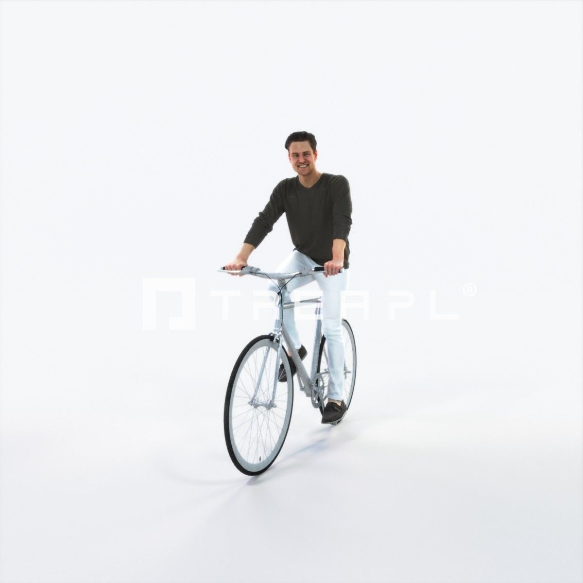 Virtue 07D bicycle bike Casual Man Low-poly 3D model_1