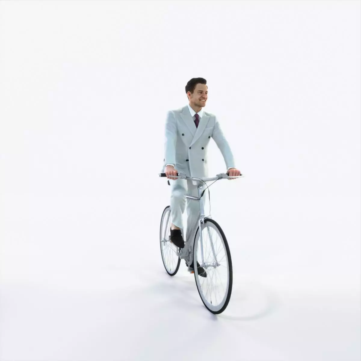 Virtue 09M bicycle bike Elegant Businessman Low-poly 3D model_0