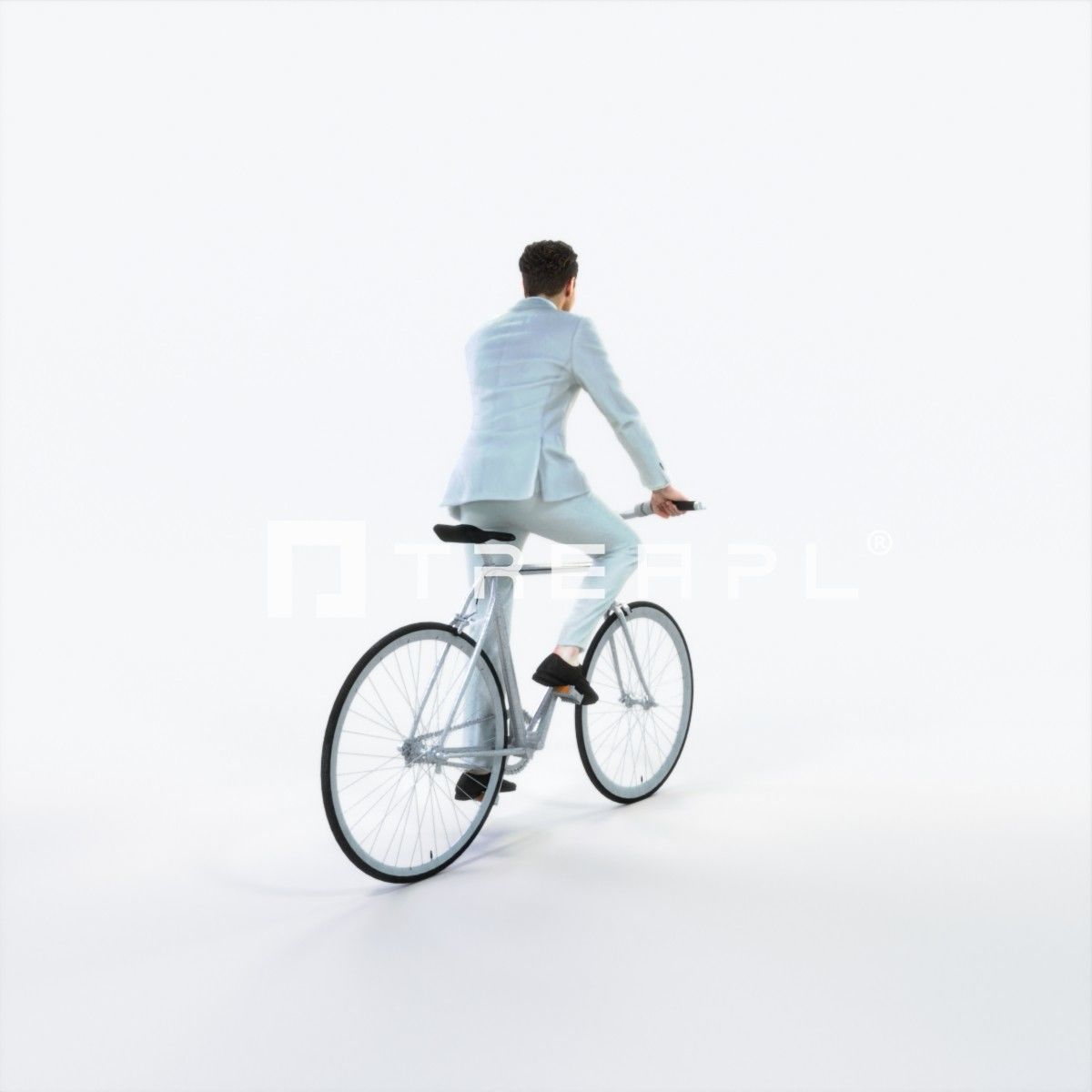 Virtue 09M bicycle bike Elegant Businessman Low-poly 3D model_3