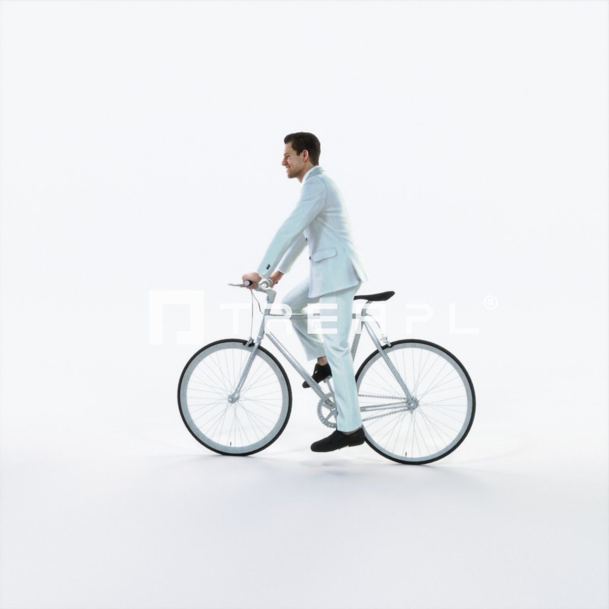 Virtue 09M bicycle bike Elegant Businessman Low-poly 3D model_5